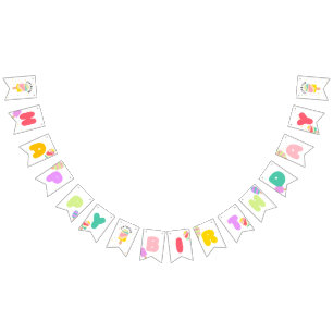 Pop On Over Birthday Party Theme Bunting Flags