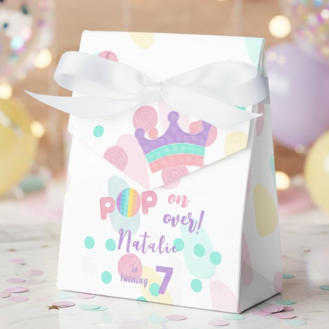 Pop on over! Pastel pop it birthday kid Favor Box (Creator Uploaded)