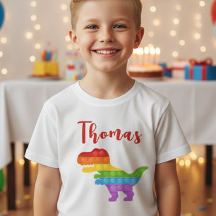 Pop on over! Pastel pop it dino boy T-Shirt