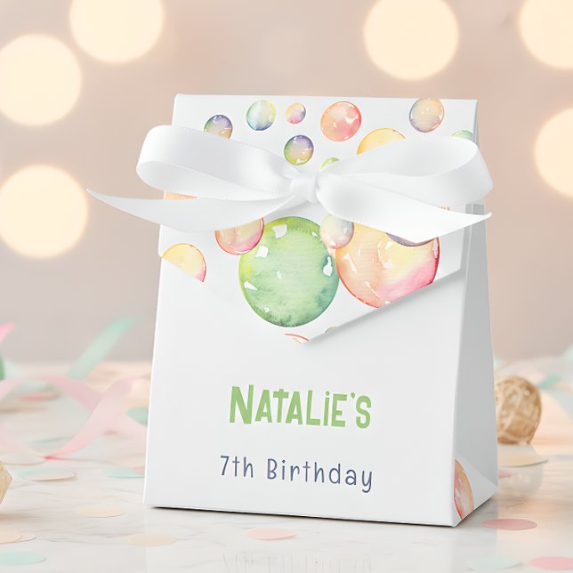 Pop on over! Soap bubbles birthday kid Favor Box (Creator Uploaded)