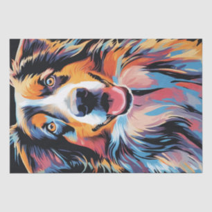 Pop Paws: Australian Shepherd Pop Art Decoupage Tissue Paper