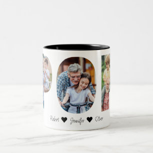 Pop Photo Collage   Grandpa Father's Day Gift Two-Tone Coffee Mug