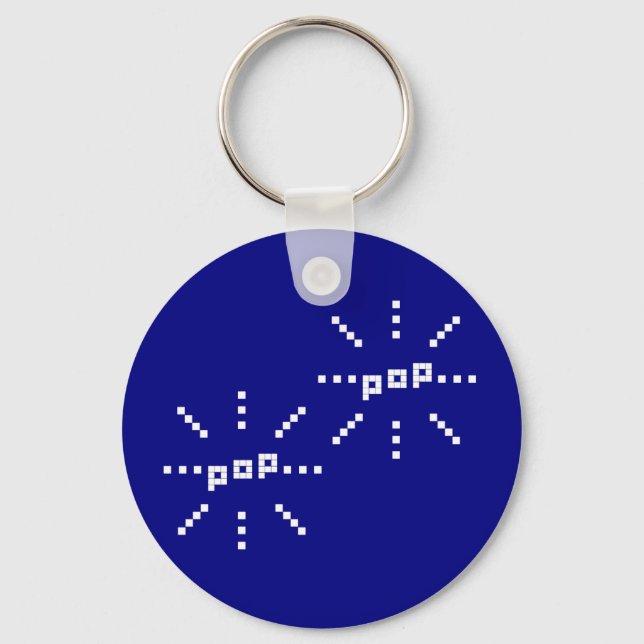 Pop Pop 8-bit Pixel Bubble Keychain (Front)