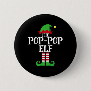 Pop-pop Elf Matching Family Group Christmas Party  2 Inch Round Button