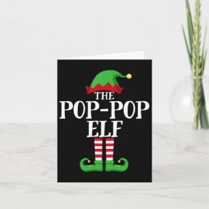 Pop-pop Elf Matching Family Group Christmas Party  Card