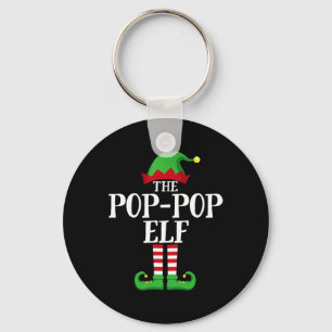 Pop-pop Elf Matching Family Group Christmas Party Keychain