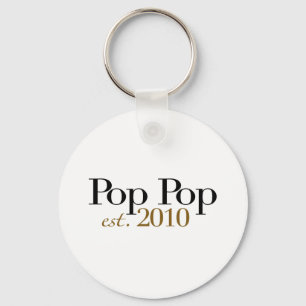 Pop Pop Est 2010 Keychain