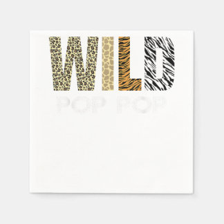 Pop Pop of The Wild One Zoo Birthday Safari Jungle Napkin