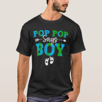 Pop Pop Says Boy Family Gender Reveal Party Team B