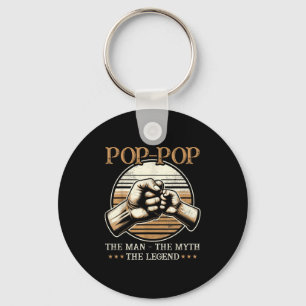 Pop-pop The Man The Myth The Legend - Grandpa Keychain