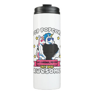 Pop Popcorn 1 Kid Father's Day Pop Pop Unicorn Gra Thermal Tumbler