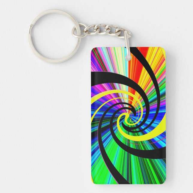 Pop psychedelic keychain (Front)