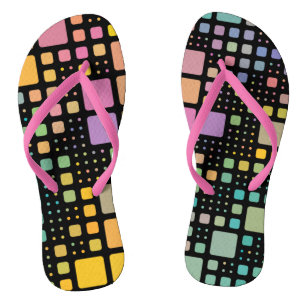 Pop Squares Flip Flops