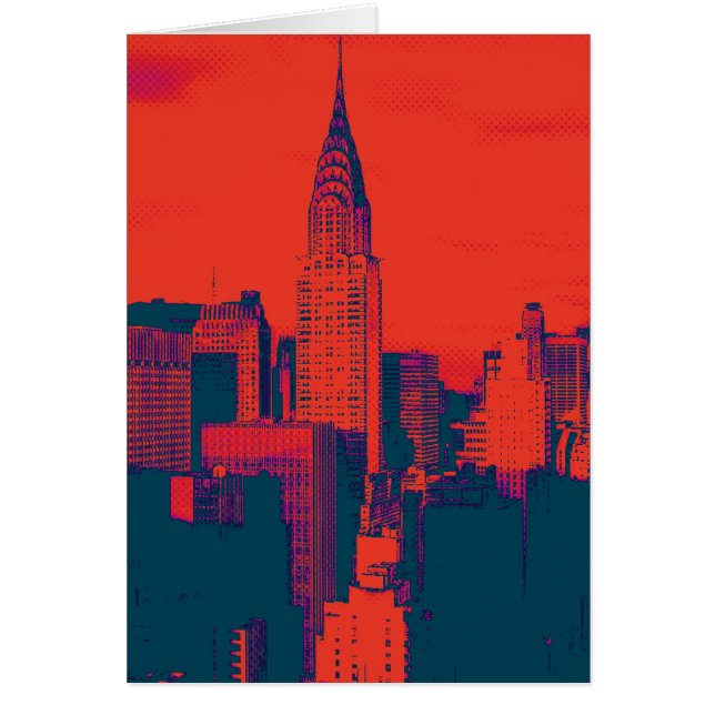 Pop Style Rouge Retro Art New York City (Devant)