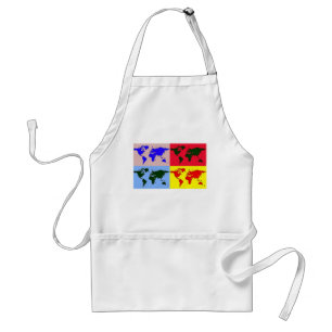 pop style world map standard apron