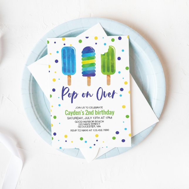 Pop Sur L'Été Invitation Anniversaire (Créateur téléchargé)