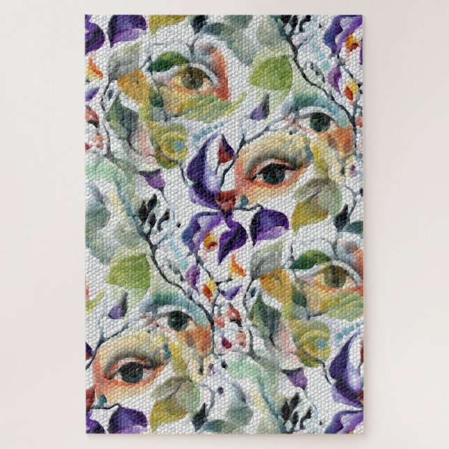 Pop Surealism Mosaic Pattern Abstract Contemporary Jigsaw Puzzle (Vertical)