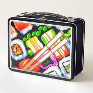 Pop Sushi Metal Lunch Box