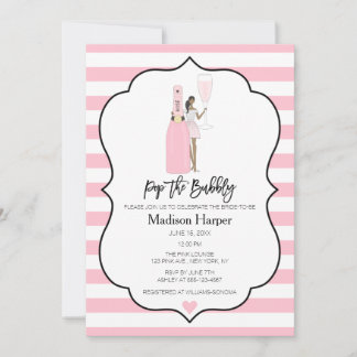 Pop the Bubbly Bridal Shower Invitation
