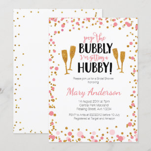 Pop The Bubbly Je reçois un invitation Hubby