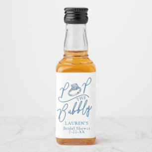 Pop the Bubbly Mini Liquor Favour Label – Blue Rin
