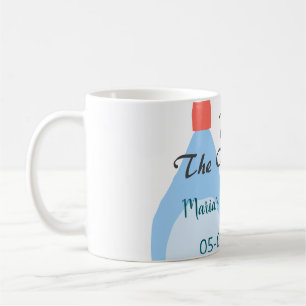 Pop the Champagne blue bridal shower add name date Coffee Mug