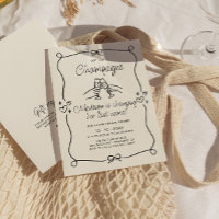 Pop the Champagne Hand Drawn Bridal Shower