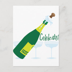 Pop The Champagne Postcard