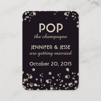 Pop the Champagne - Save The Date Tag