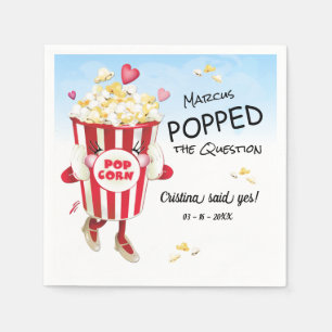 Pop The Question Popcorn Engagement Napkin