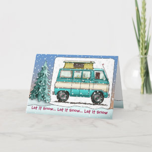 Pop Tpo Van RV Camper Holiday Cards