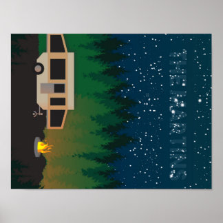 Pop Up Camping Under The Stars- Martin Poster