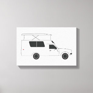 pop up chinook camper canvas print