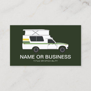 pop up chinook camper rétro greens carte de visite