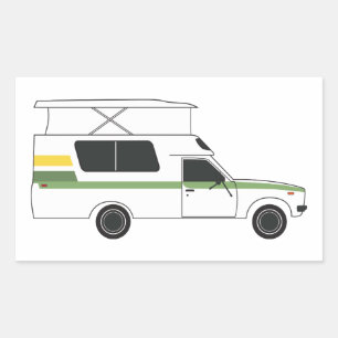 pop up chinook camper retro lemon lime sticker