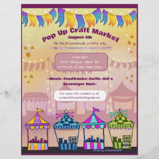 Pop Up Market Event Flyers (No AI)