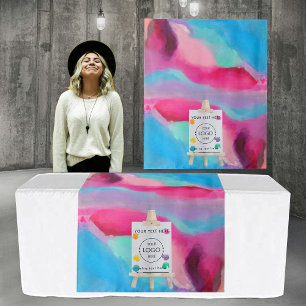 Pop Up Shop Table Runner Banner Business Logo Art  Tapestry