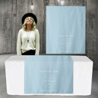 Pop Up Shop Table Runner Sign Business Logo Blue