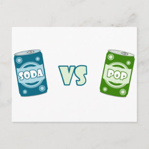 Pop vs Soda Postcard