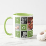Pop We Love You Green Custom Photo Collage Mug<br><div class="desc">Pop We Love You Green Custom Photo Collage Mug. The perfect gift for Father's Day. Personalize this custom 7 photo collage design with your own pictures.</div>