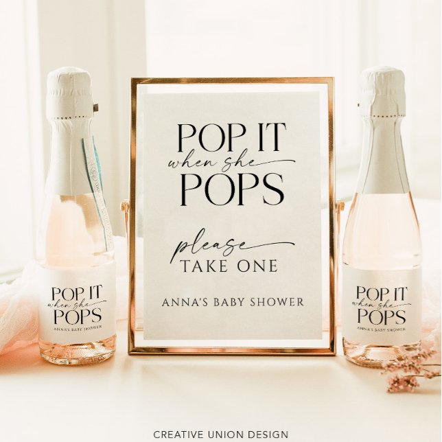 Pop When She Pops Personalized Baby Shower Favour (Creator Uploaded)