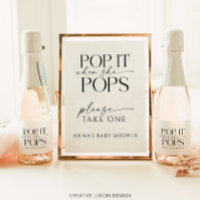 Pop When She Pops Personalized Baby Shower Favour