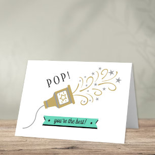 Pop, You're The Best! Whimsy Popper Father's Day Card
