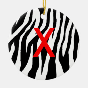 Pop Zebra Ceramic Ornament