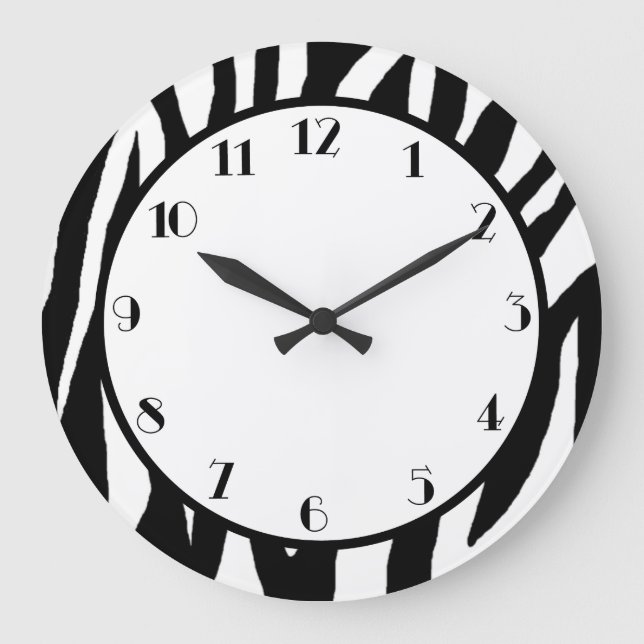 Pop Zebra Large Clock (Front)