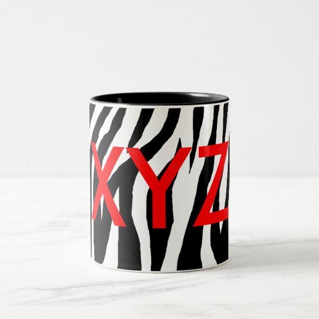 Pop Zebra Two-Tone Coffee Mug (Center)