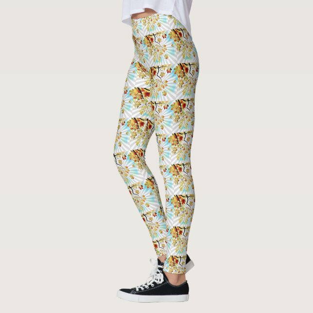 PopArt Fall Leaves Leggings (Left)