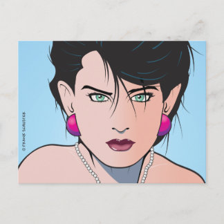 Popart Girl Angie Postcard