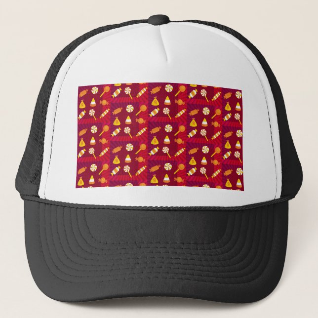PopArt Halloween Candy Trucker Hat (Front)