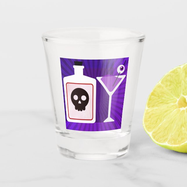 PopArt Halloween Cocktail Shot Glass (Front)